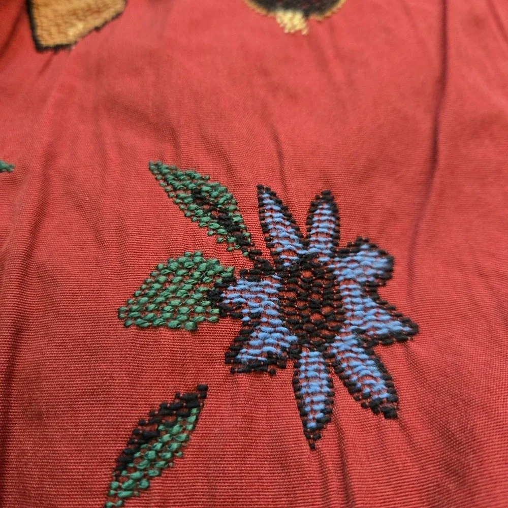 Set Of 2 Handmade Lined Curtains 28x49 Lodge Cabin Animal Embroidered ~4 avail.